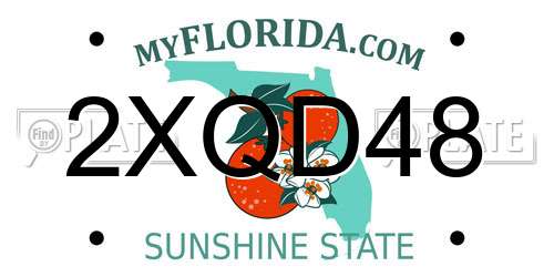 2XQD48 Florida License Plate