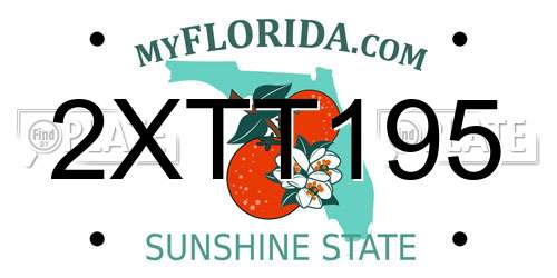 2XTT195 Florida License Plate