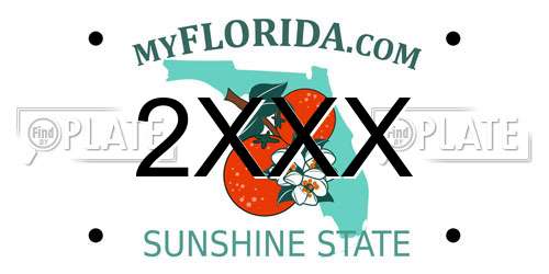 2XXX Florida License Plate