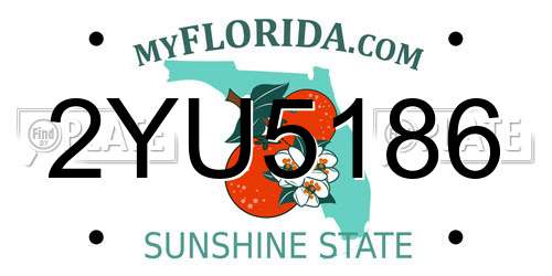 2YU5186 Florida License Plate