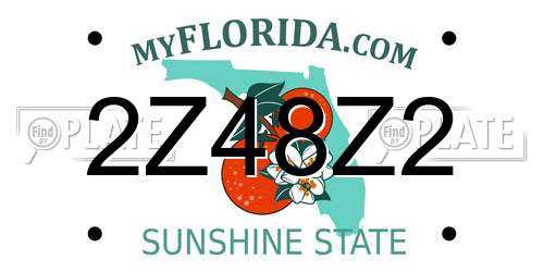 2Z48Z2 Florida License Plate