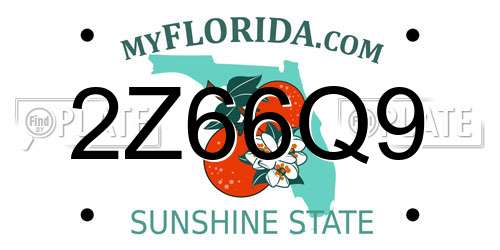 2Z66Q9 Florida License Plate