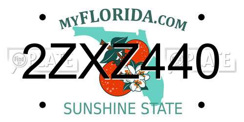 2ZXZ440 Florida License Plate