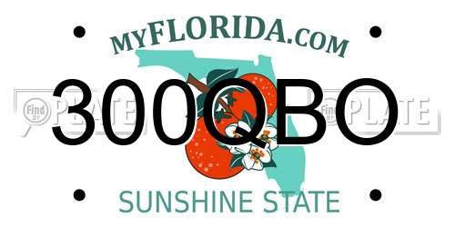 300QBO Florida License Plate