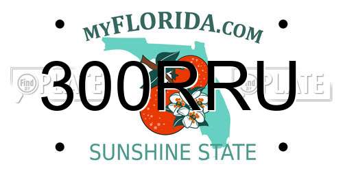 300RRU Florida License Plate