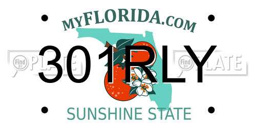 301RLY Florida License Plate