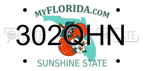 302QHN Florida License Plate