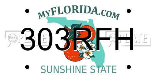 303RFH Florida License Plate