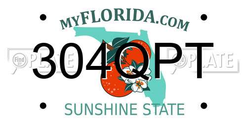 304QPT Florida License Plate