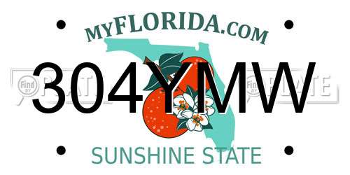 304YMW Florida License Plate