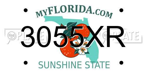 3055XR Florida License Plate