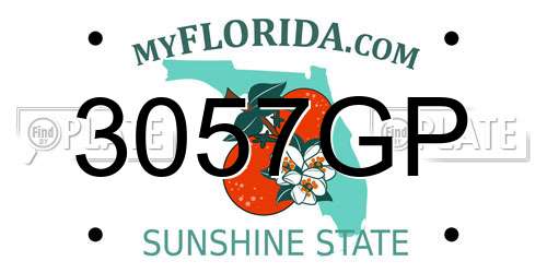 3057GP Florida License Plate