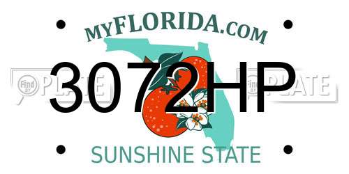 3072HP Florida License Plate