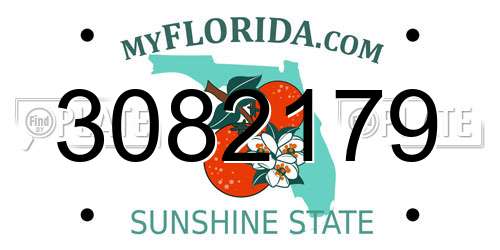 3082179 Florida License Plate