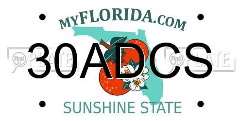 30ADCS Florida License Plate