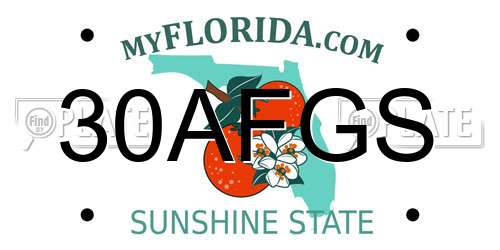 30AFGS Florida License Plate