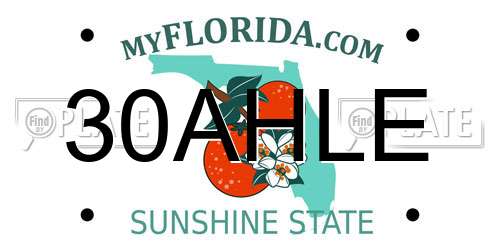 30AHLE Florida License Plate