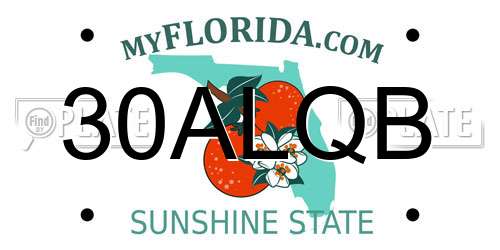 30ALQB Florida License Plate