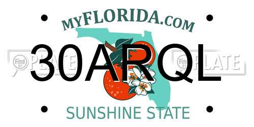 30ARQL Florida License Plate