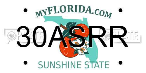 30ASRR Florida License Plate