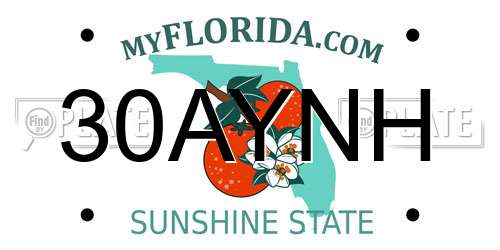 30AYNH Florida License Plate
