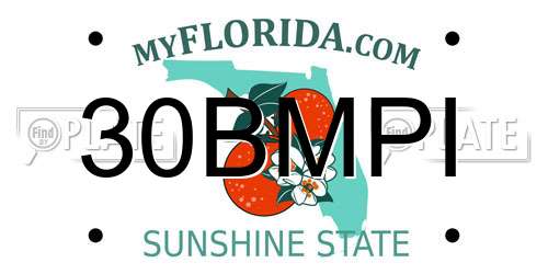 30BMPI Florida License Plate