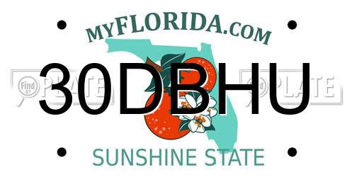 30DBHU Florida License Plate