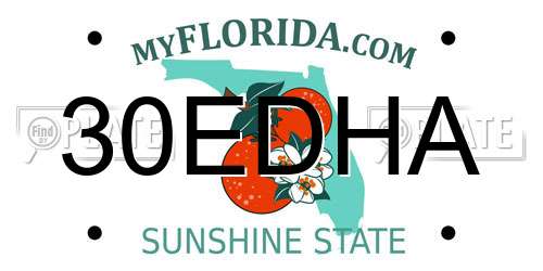 30EDHA Florida License Plate