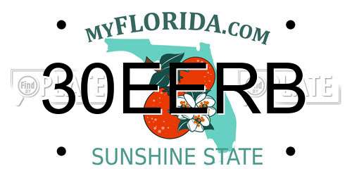 30EERB Florida License Plate