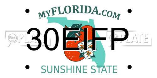 30EIFP Florida License Plate