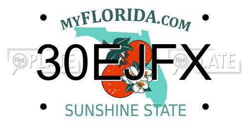 30EJFX Florida License Plate