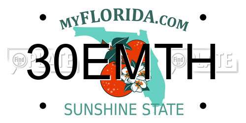 30EMTH Florida License Plate
