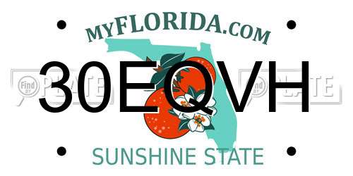 30EQVH Florida License Plate