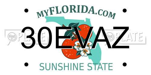 30EVAZ Florida License Plate