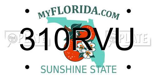 310RVU Florida License Plate