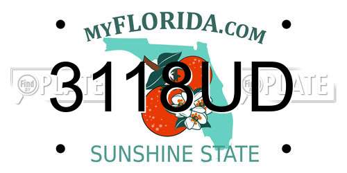3118UD Florida License Plate