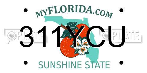 311YCU Florida License Plate