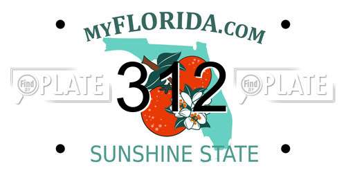 312 Florida License Plate