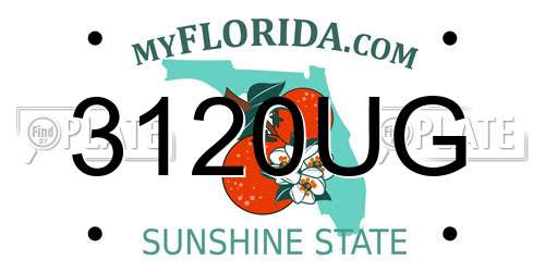 3120UG Florida License Plate