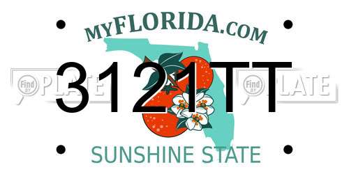 3121TT Florida License Plate