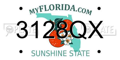3128QX Florida License Plate