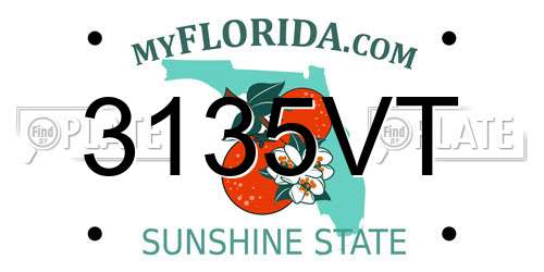 3135VT Florida License Plate