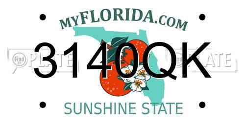 3140QK Florida License Plate
