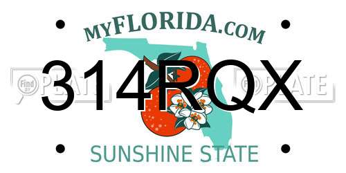 314RQX Florida License Plate