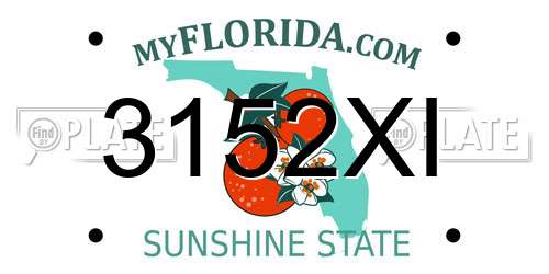 3152XI Florida License Plate