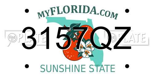 3157QZ Florida License Plate
