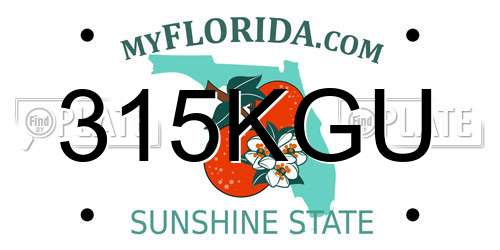 315KGU Florida License Plate