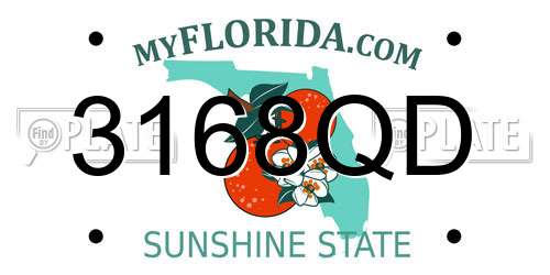 3168QD Florida License Plate