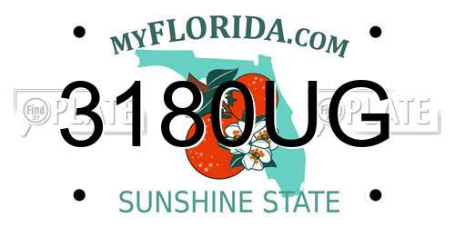 3180UG Florida License Plate