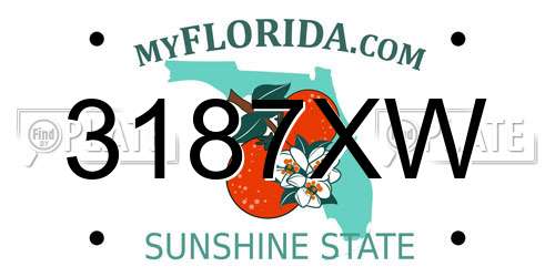 3187XW Florida License Plate